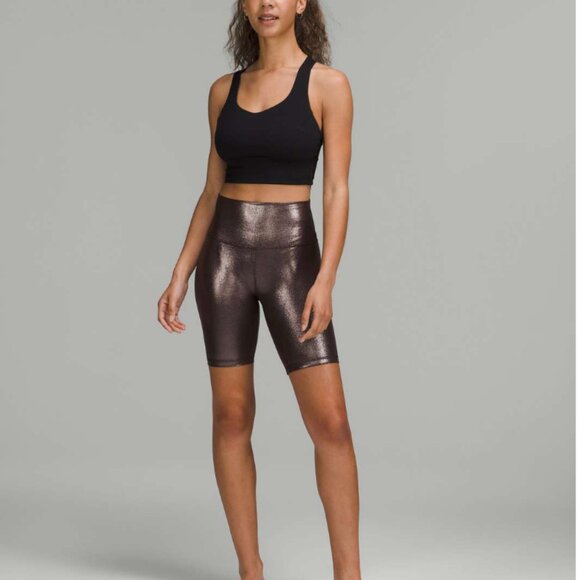 Lululemon Align High Rise Shine Shorts Espresso Sparkle, 6 - Picture 5 of 9